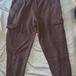 Gymshark Brown Cotton Sweatpants Large